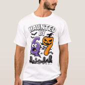Spuk von 67 - Beängstigend Ghost und Pumpkin Hallo T-Shirt (Vorderseite)