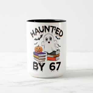 Spuk von 67 - Funny Boo Ghost Pumpkin Halloween Zweifarbige Tasse