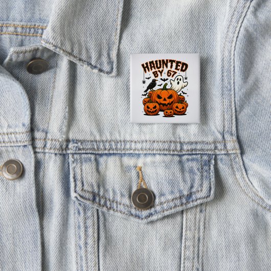 Spuk von 67 Funny Ghost und KürbisHalloween Button (Beispiel)