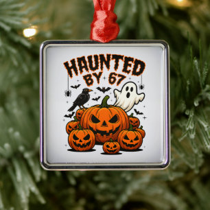 Spuk von 67 Funny Ghost und KürbisHalloween Ornament Aus Metall