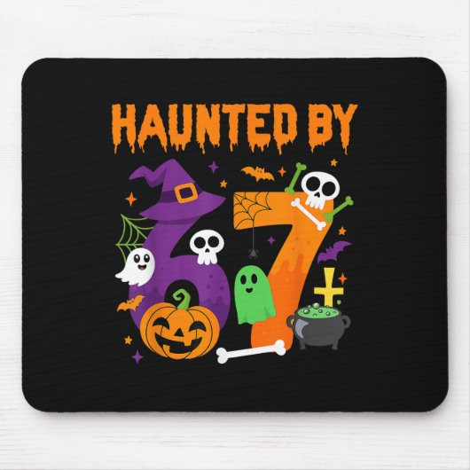 Spuk von 67 Funny Six Sieben Meme 6 7 Halloween C Mousepad (Vorne)