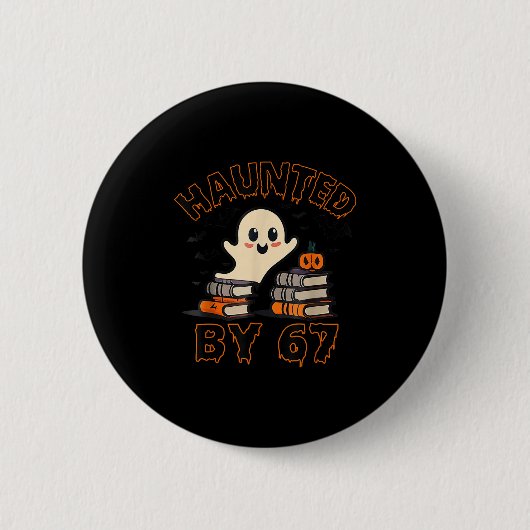 Spuk von 67 Funny Teacher Ghost Pumpkin Hallowee Button (Vorderseite)