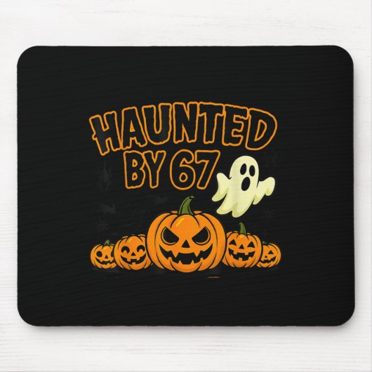 Spuk von 67 Six Sieben Halloween Meme Ghost Pumpk Mousepad (Vorne)