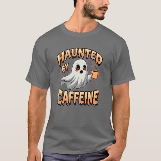 Spuk von Coffein (Halloween-Ghost-Thema) T-Shirt (Vorderseite)
