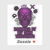 Spuk von meinen eigenen Gedanken - Glitch Skull St Aufkleber (Blatt)