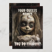 Spuk Voodoo Doll Adult Halloween Einladung (Vorne/Hinten)