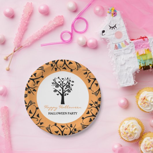 Spuk Wald, Halloween Pappteller (Party)