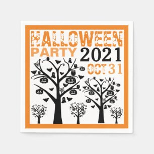Spuk Wald, Halloween Serviette