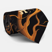 Spuk Wald mit Halloween-Jack-o'-Laterne Krawatte (Gerollt)