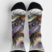 Spuk Wald mit Halloween-Jack-o'-Laterne Socken (Oben)