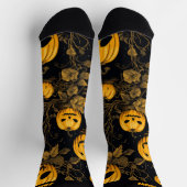 Spuk Wald mit Halloween-Jack-o'-Laterne Socken (Oben)