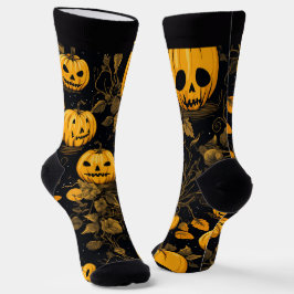 Spuk Wald mit Halloween-Jack-o'-Laterne Socken