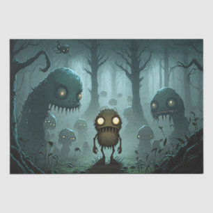 Spuk Wald - unheimliche Monster Seidenpapier
