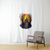 Spuk Wald - wunderschönes Halloween-T-Shirt Wandteppich (Beispiel)