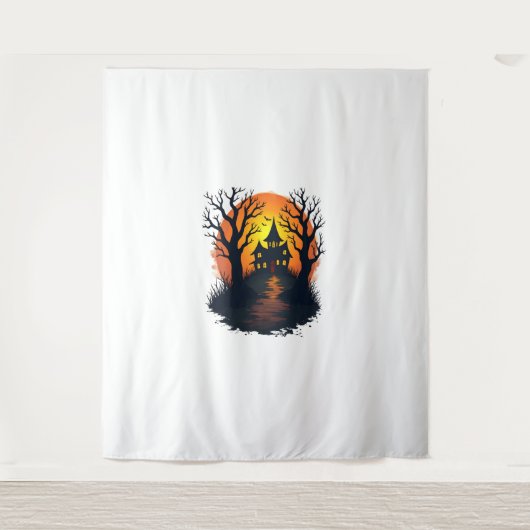 Spuk Wald - wunderschönes Halloween-T-Shirt Wandteppich (Vorderseite)