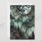 Spuk WaldHalloween-Alkoholtinte Einladung (Vorderseite)