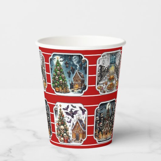 Spuk Weihnachtsfeiertage - Set 2 Pappbecher (Rückseite)