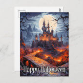 Spuk Wohnung unter Vollmond Postkarte (Vorne/Hinten)
