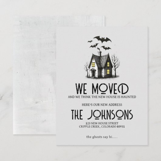 Spuk Wohnungswechsel Ankündigung (Vorne/Hinten)