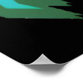 Spuk Zombie auf glücklichen, haunting Halloween-Po Poster (Ecke)