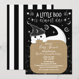 Spukende Geisterhexe Halloween Boo Baby Shower Einladung