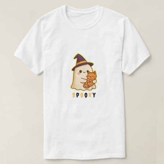 "Spukendes" Gespenst T-Shirt (Design vorne)