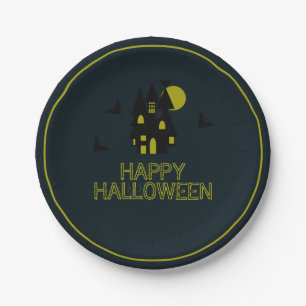 Spukhaus, Frohes Halloween Pappteller