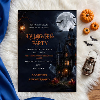 Spukhaus Geister Halloween Gruselig Einladung