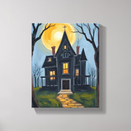 Spukhaus | Gruseliges Halloween  Leinwanddruck