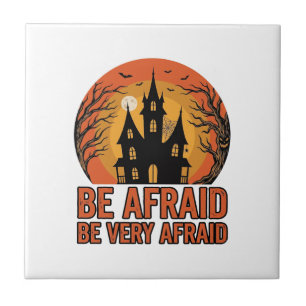 Spukhaus Hab Angst Vintage Halloween-Design_1 Fliese