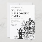 Spukhaus Halloween Einladung (Vorderseite)