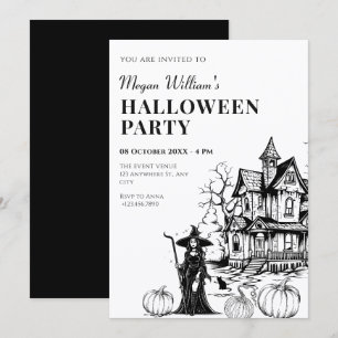 Spukhaus Halloween Einladung