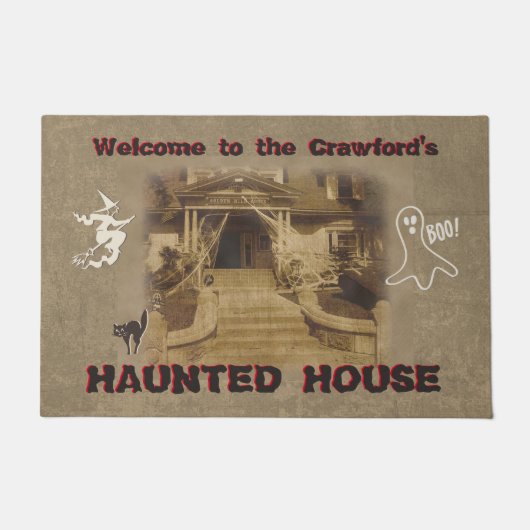 Spukhaus Halloween Fußmatte (Vorderseite)