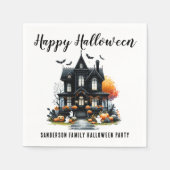 Spukhaus Halloween Serviette (Vorderseite)