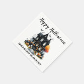 Spukhaus Halloween Serviette (Ecke)