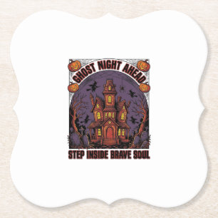 Spukhaus Halloween Vintage Gravur Design_1 Untersetzer