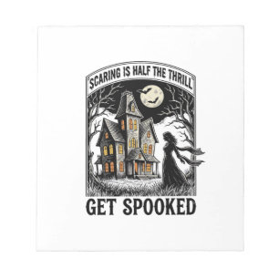Spukhaus Halloween Vintage Gravur Horror S Notizblock