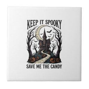 Spukhaus-Shirt Vintage-Halloween-Gravur Ar Fliese