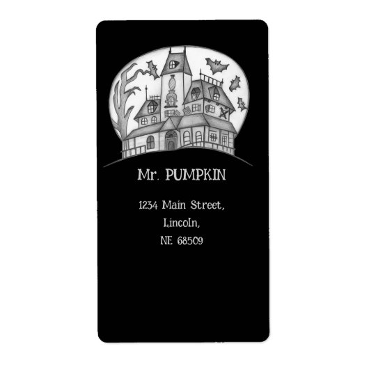Spukhaus und Fledermäuse Halloween  (Vorne)