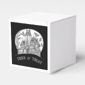 Spukhaus und Fledermäuse Halloween Geschenkschachtel (Vorderseite)