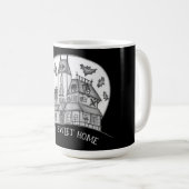 Spukhaus und Fledermäuse Halloween Kaffeetasse (VorderseiteRechts)