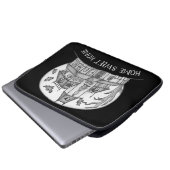 Spukhaus und Fledermäuse Halloween Laptopschutzhülle (Vorne Knopf)