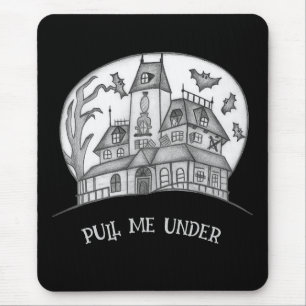 Spukhaus und Fledermäuse Halloween  Mousepad