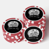 Spukhaus und Fledermäuse Halloween Pokerchips (Stapel)