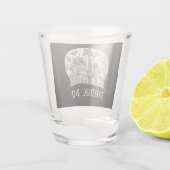 Spukhaus und Fledermäuse Halloween Schnapsglas (Rückseite)