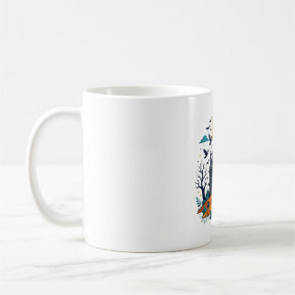 Spukhaus Vollmond Fledermäuse Grusel Halloween Kaffeetasse