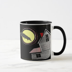 Spukhaus Vollmond und Fledermaus Tasse