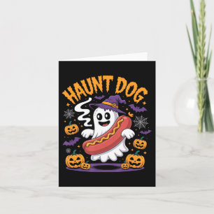 Spukhund Geist Hotdog Halloween Lustig Gruselig Karte