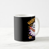 Spukhund Lustiger Geist Hotdog Halloween Kaffeetasse (VorderseiteRechts)