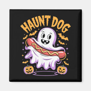 Spukhund Lustiger Geist Hotdog Halloween Magnet